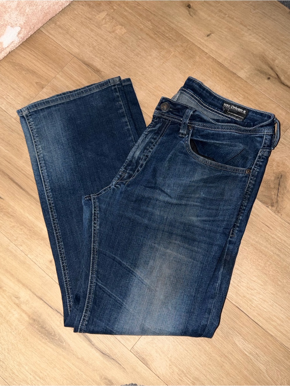 Buffalo David Bitton Men's Straight Blue Denim Jeans